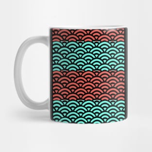 Retro Japanese Clouds Pattern RE:COLOR 22 Mug